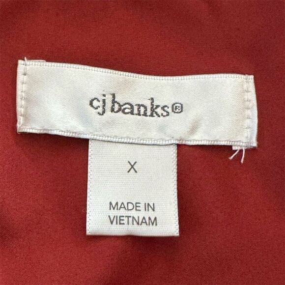 CJ Banks Quilted Vest Burnt Orange Size X/14W - Picture 7 of 9